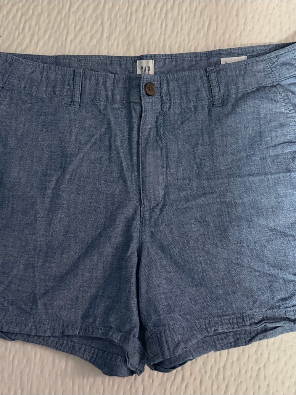 GAP Chambray Blue Flat-Front Women's Shorts